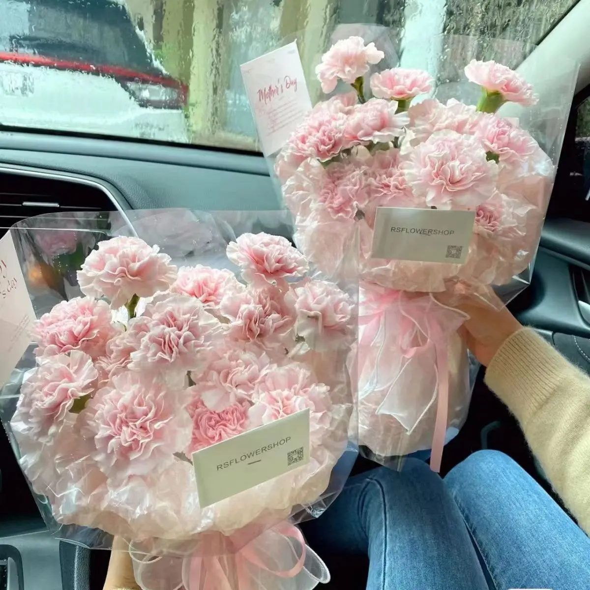 Eternal Flower Carnation Bouquet Small Fragrance Simulation Flower Soap Bouquet Mother's Day Birthday Gift for Mom and Girlfriend