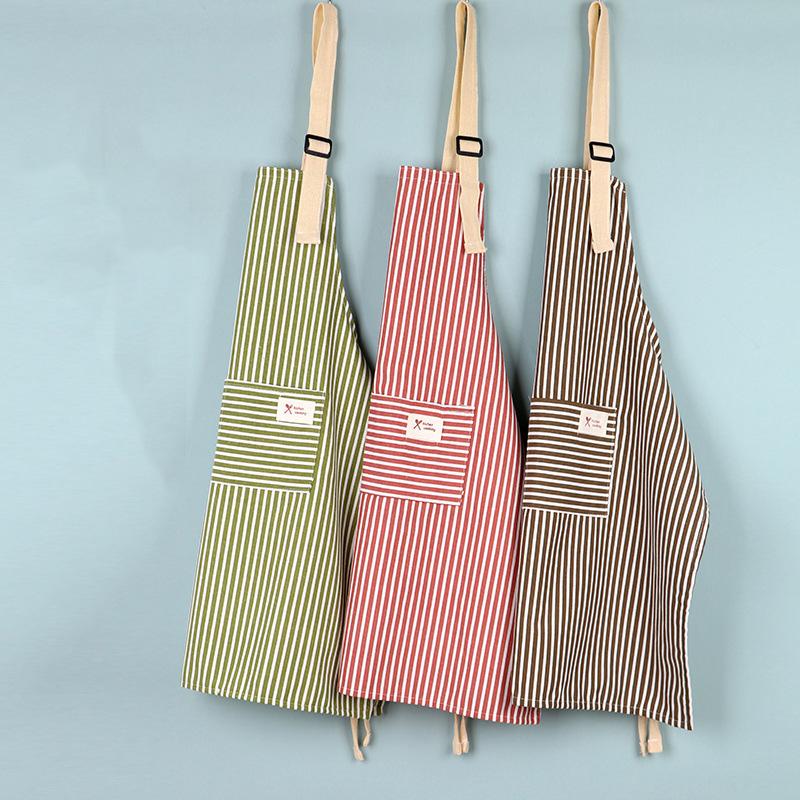 Product Introduction of Kitchen Apron Oil-proof Striped Japanese Aprons For Restaurant Work Chef Waiter Adjustable Size Household Kitchen Accessories Cleaning Cooking Baking Apron 16