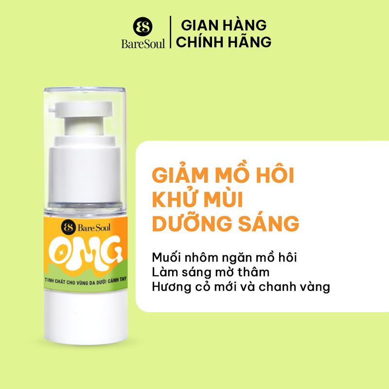 [ MÀU XANH ] Serum nách hỗ trợ ngăn mồ hôi, hỗ trợ giảm mùi và hỗ trợ dưỡng sáng BareSoul Underarm Serum 20G