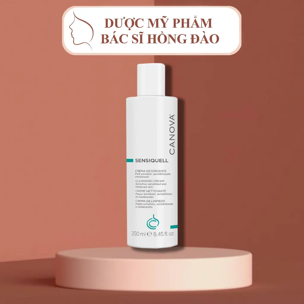 [CHÍNH HÃNG] Sữa rửa mặt dạng kem dành cho da nhạy cảm CANOVA SENSIQUELL CLEANSING CREAM 250ml - BS HỒNG ĐÀO Gel Rửa Mặt Skincare Nữ Skincare Nữ