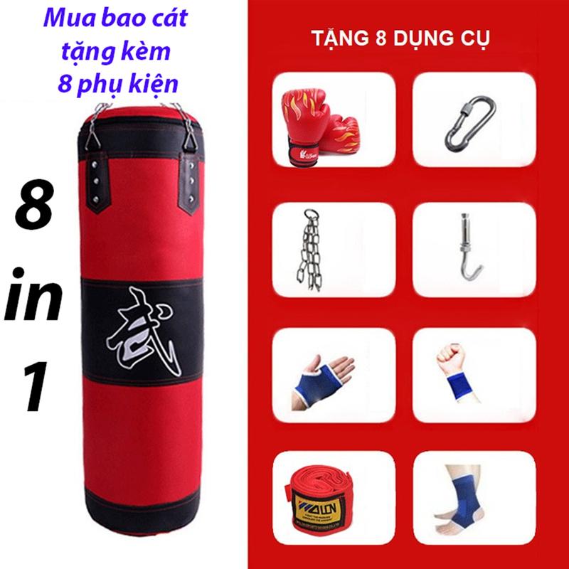 [1 tặng 8] Bộ vỏ Bao cát đấm bốc treo cao cấp giá rẻ người lớn, trẻ em trọn bộ tập võ Boxing Võ thuật