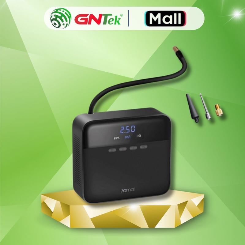 Bơm lốp ô tô mini Xiaomi 70mai Air Compressor Lite TP03-Lực bơm 160 psi, tự động ngắt khi đạt áp suất