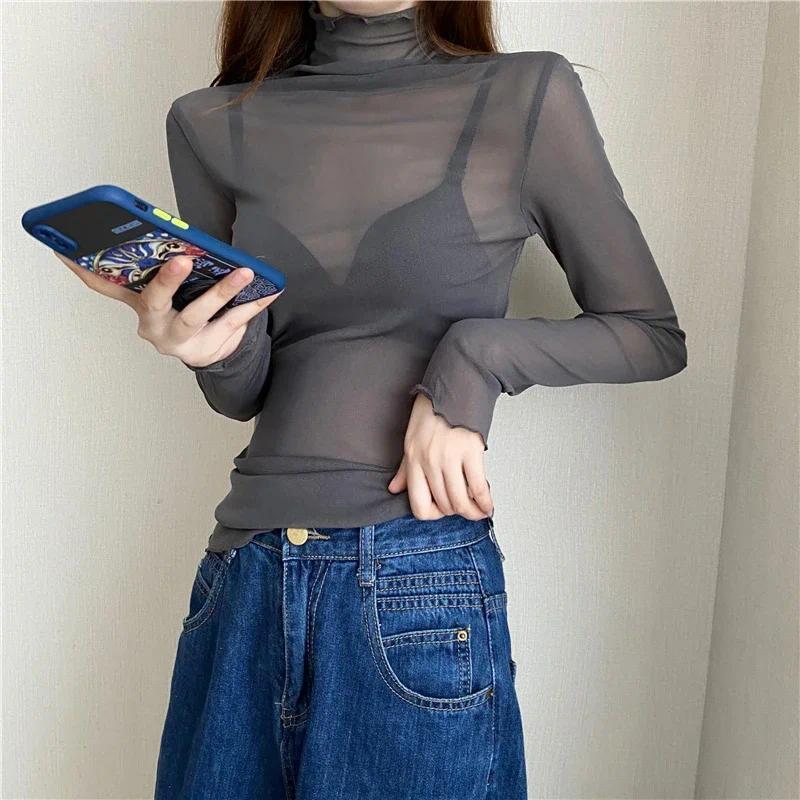 Product Introduction of Áo Thun Nữ, Áo Dài Tay, Xuyên Thấu Đối, 1 Chiếc Top Women 6