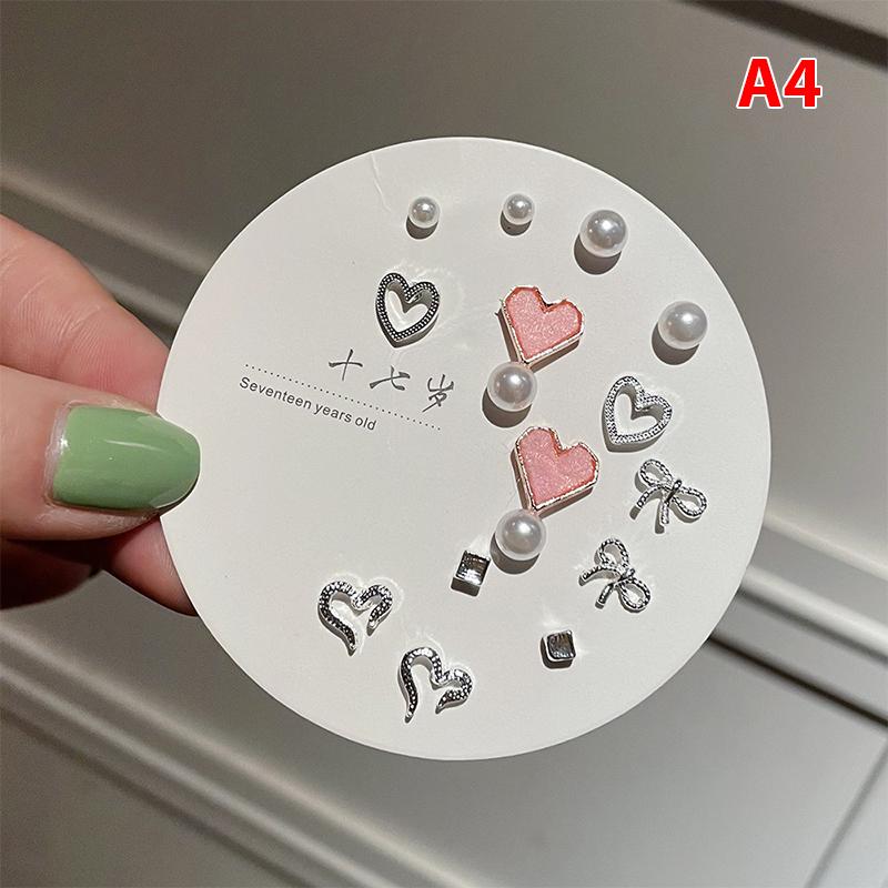 Product Introduction of Bộ Bông Tai Nữ Họa Tiết Nhỏ Thời Trang Hàn Quốc, 7 Đôi, Nhiều Đôi Bông Tai Đinh tán Hình Bướm Dễ Thương Hoa Hoa Tai Women Khuyên Tai 27