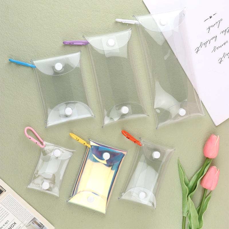 Product Introduction of [QQQ]Mini Anime Doll Display Bag Transparent Coin Purse Keychain Pendant Square Pouch Organizer Key Lipstick Earphone Storage Bag 23