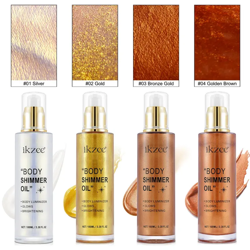 Body Glitter Oil, 1 Box Long-lasting Illuminating Body Oil, Moisturizing Body Makeup, Multifunctional Body Makeup for Party, Festival, Daily Use, Cosmetic 0