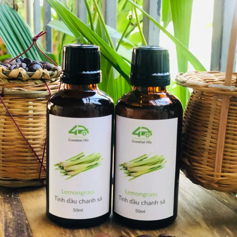 Tinh Dầu Sả Chanh Treo Xe OTO 50ml (Tặng Lọ 10ml Treo), Khử Mùi Hôi, Thơm Xe Oto, Sạch Không Khí, Hỗ trợ Giảm Say Xe Nội Thất Xông Tinh Dầu 1