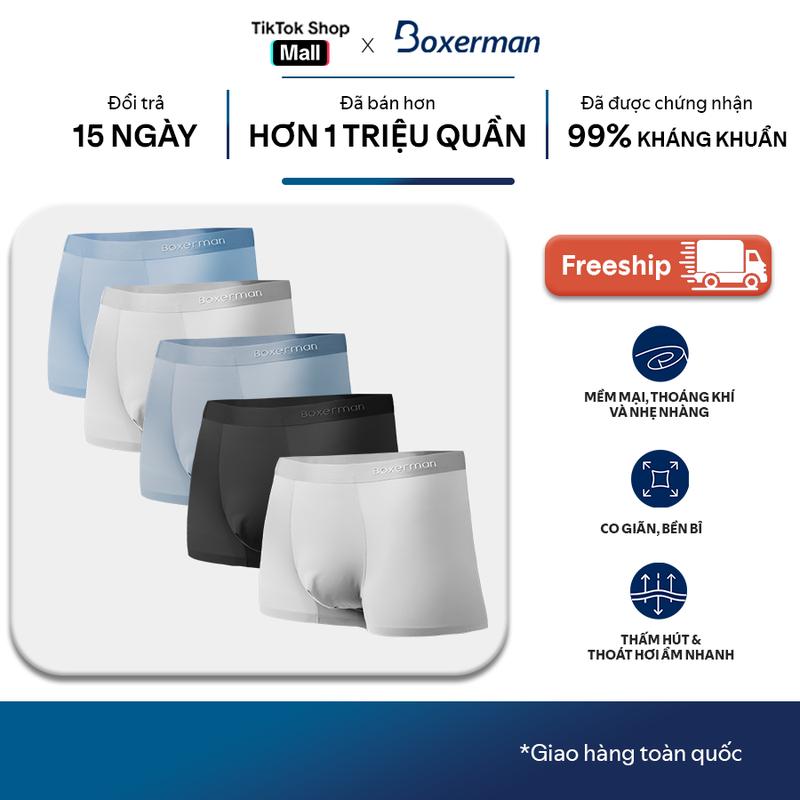 COMBO Quần sịp đùi nam boxer PROFIT thun lạnh cao cấp BOXERMAN Menswear Quần Lót Quần Boxer