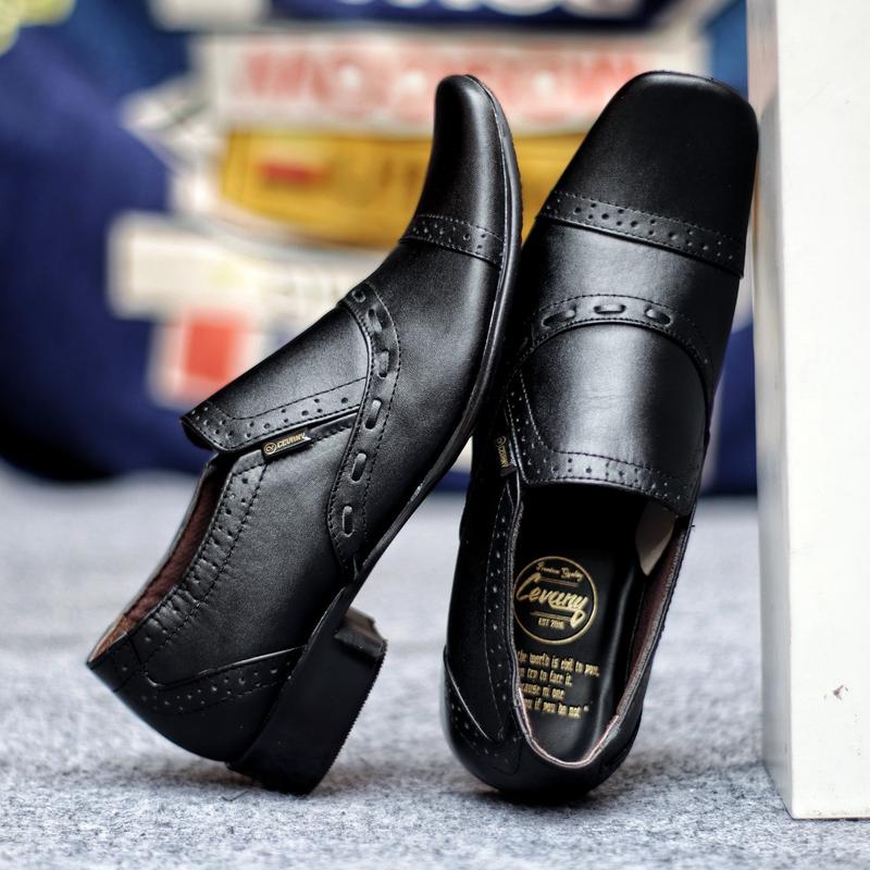 (TIKTOK SHOP) SEPATU PUTIH PANTOFEL KULIT ASLI CEVANY OPEK ORIGINAL KERJA PERAWAT KANTOR MURAH COWOK FORMAL PESTA PANTOPEL RESMI DINAS 4