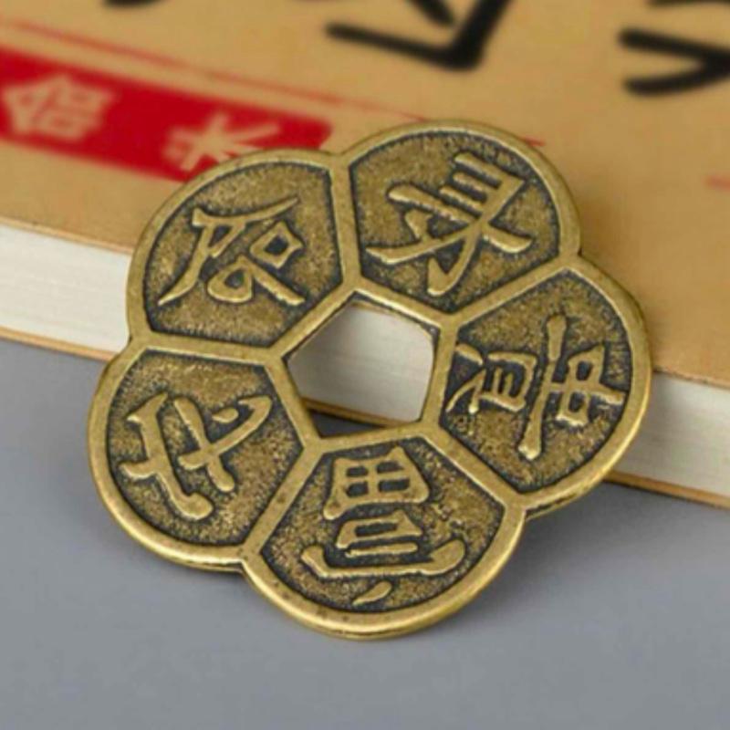 Đồng Xu Hoa Mai ĐÃ XIN LỘC TÀI LỘC & BÌNH AN - Đồ trang trí tặng MÈO THẦN TÀI