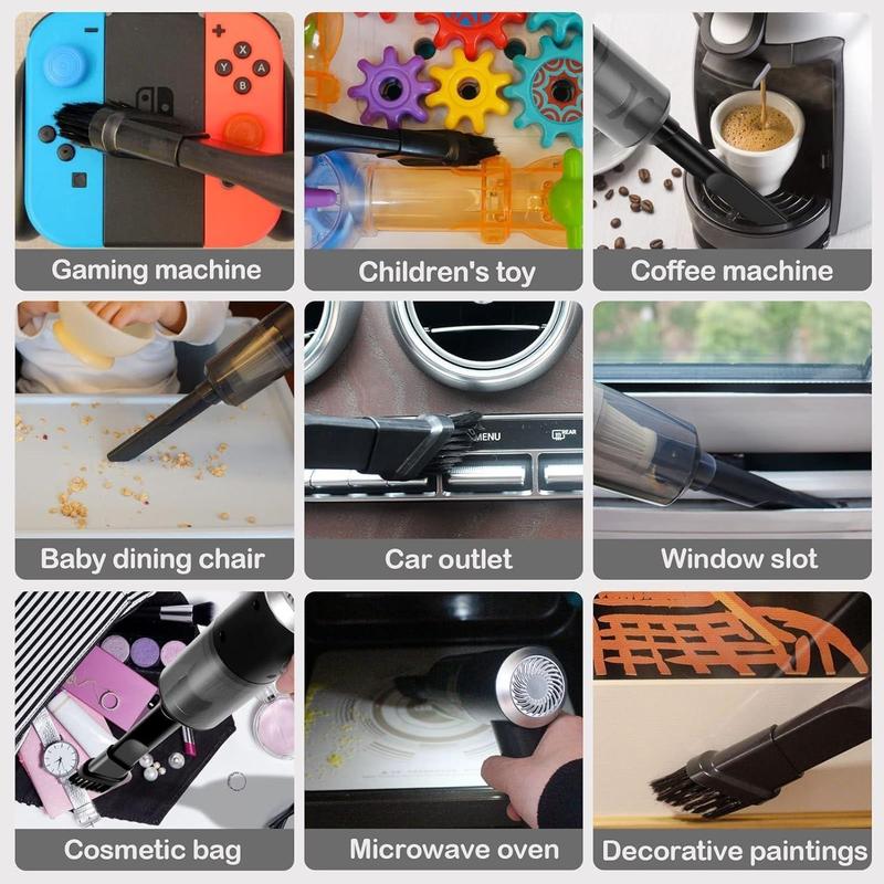 Portable Handheld Vacuum Cleaner, Rechargeable Wireless Car Vacuum Cleaner, Multifunctional Car Cleaning Tool for Car Interior & Car Seat 4