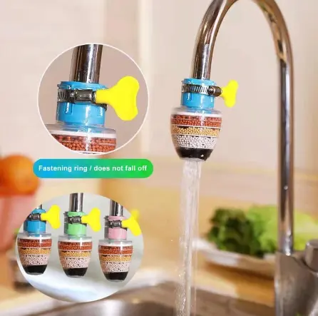 Aurora Yee. Utility convenient universal joint faucet Kitchen purifier Anti-splash faucet Faucet six-layer filter