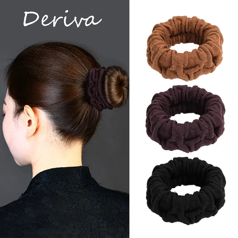 Ikatan Rambut Tebal Regangan Besar Klasik, 3 Keping / Set, Untuk Wanita ...