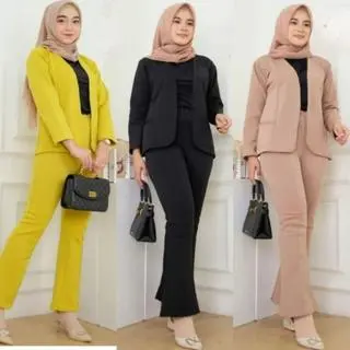 Oneset Blazer Scuba Wanita blazer nabilla scuba