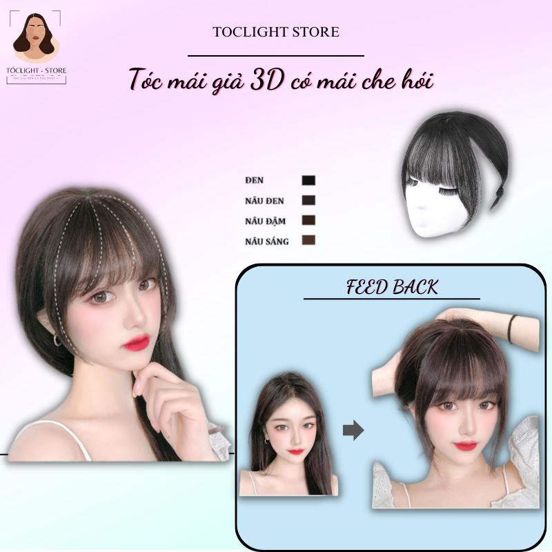 Tóc mái giả che hói Mái Giả 3D Bằng Tóc Thật 100% Dệt Tay - Tóc ...
