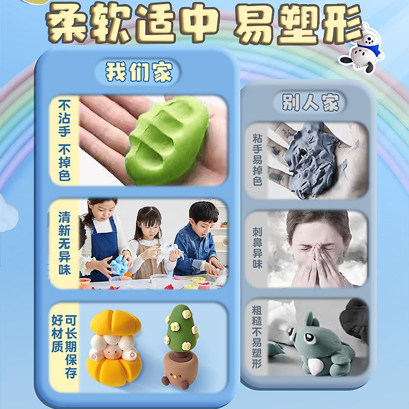 Ultra-light Clay DIY Handcraft Kit | 12/24/36-Color Safe Playdough Set | Non-Toxic Plasticine for Kids' Creative Arts & Crafts Toys 3