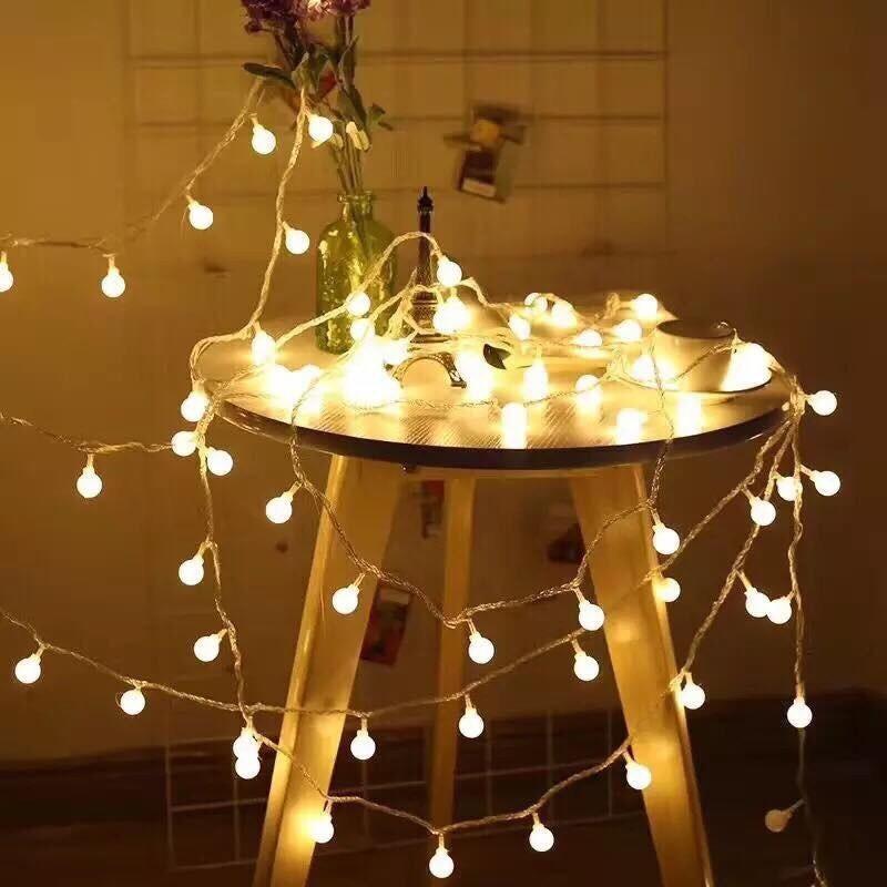 Dây Đèn Led Trang Trí Bóng Tròn Cherry Không Tỏa Nhiệt Dây Đèn Decor Noel Tết Đèn Trang Trí Nhà Cửa Quán Cà Phê