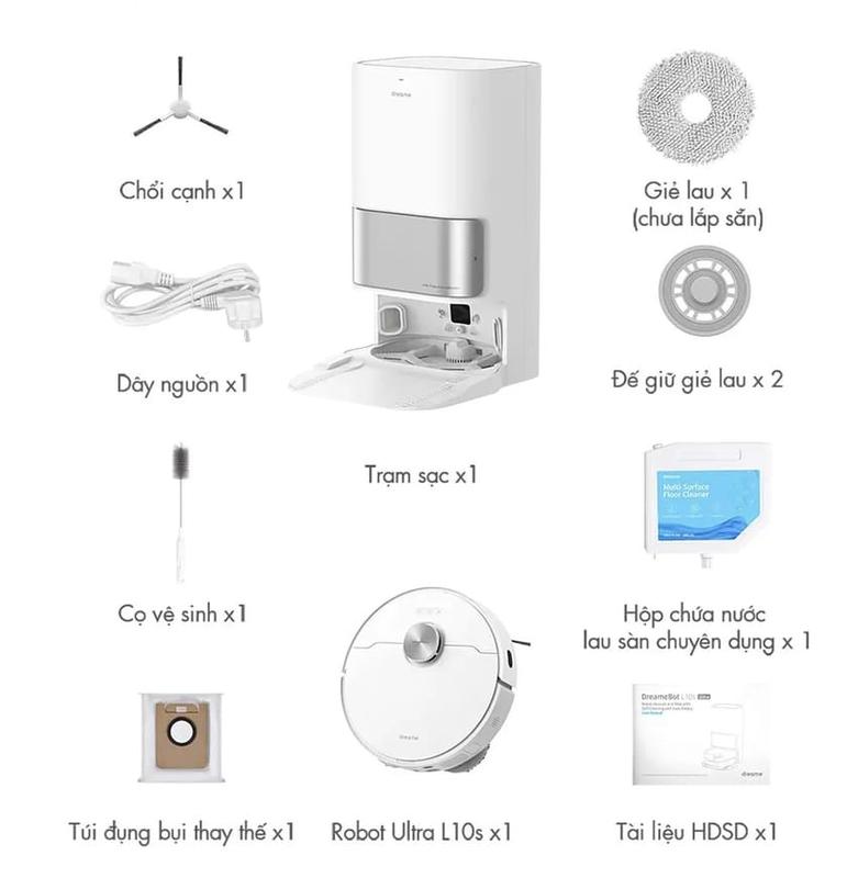 Robot Hút Bụi L10S Ultra SE - Tự Giặt Giẻ - Tự Đổ Rác - Tự Châm Nước Lau Sàn - Tự Nâng Hạ Giẻ - Sấy Giẻ Khí Nóng - Tự Cấp Xả Nước 6