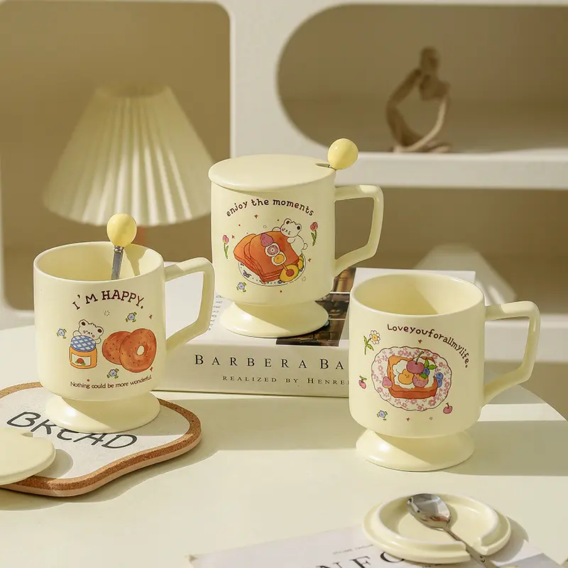 Cute Mug Girls' Office Design Cup Ceramic Water Cup Household Milk Cup Coffee Cup Breakfast Cup