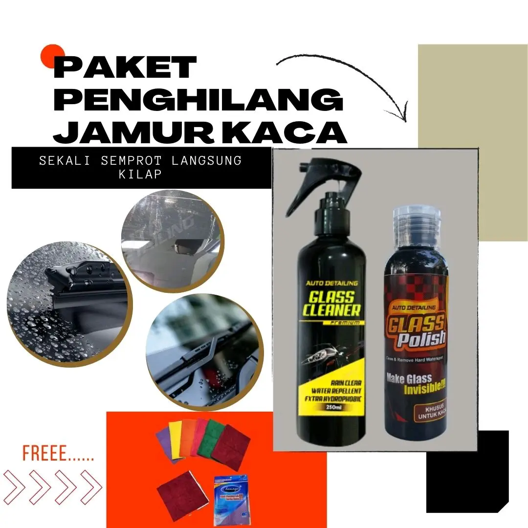 Paket Penghilang Jamur Kaca Mobil / Kendaraan.