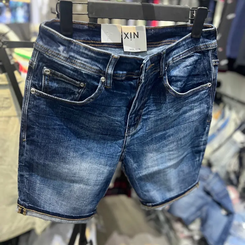 Quần Short Jean nam chất đẹp xịn có độ co dãn form Slimfit ôm  vừa  phải  mặc  trên  gối 1 chút trẻ  trung mặc hàng ngày hoặc du lịch Menswear Có Túi Pants jeans quan 2
