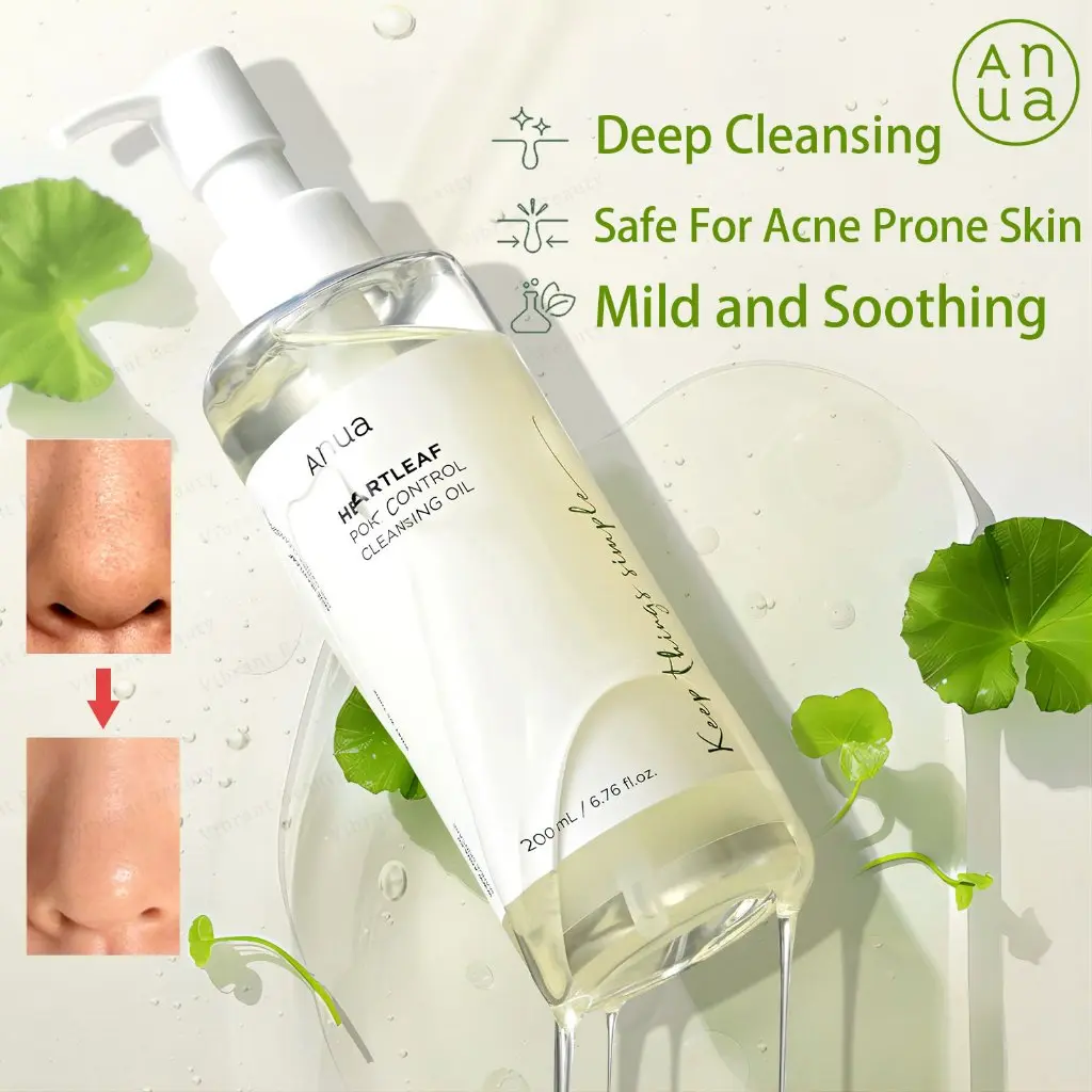 ANUA Cleansing Oil Heartleaf ANUA Pore Control Cleansing Oil Facial Cleanser 200ml Membersihkan Hot Limited time special offer