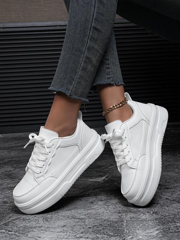 Women's Fashionable Low Top Sneakers, Casual Breathable Comfortable Sports Shoes, Female All-match Round Toe Shoes for Daily Wear 4