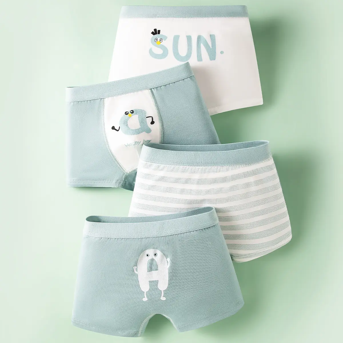 Boxer Đùi Cotton Nguyên Chất Cho Bé Trai, Mỏng Mùa Hè, Thoáng Khí, Thích Hợp Cho Thanh Thiếu Niên, Loại A, Quần Lót Nhỏ