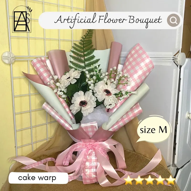 ARTIFICIAL BOUQUET BUKET BUNGA PALSU BUNGA PLASTIK HADIAH GIFT WISUDA TUNANGAN HAND BUKET ENGAGEMENT 0