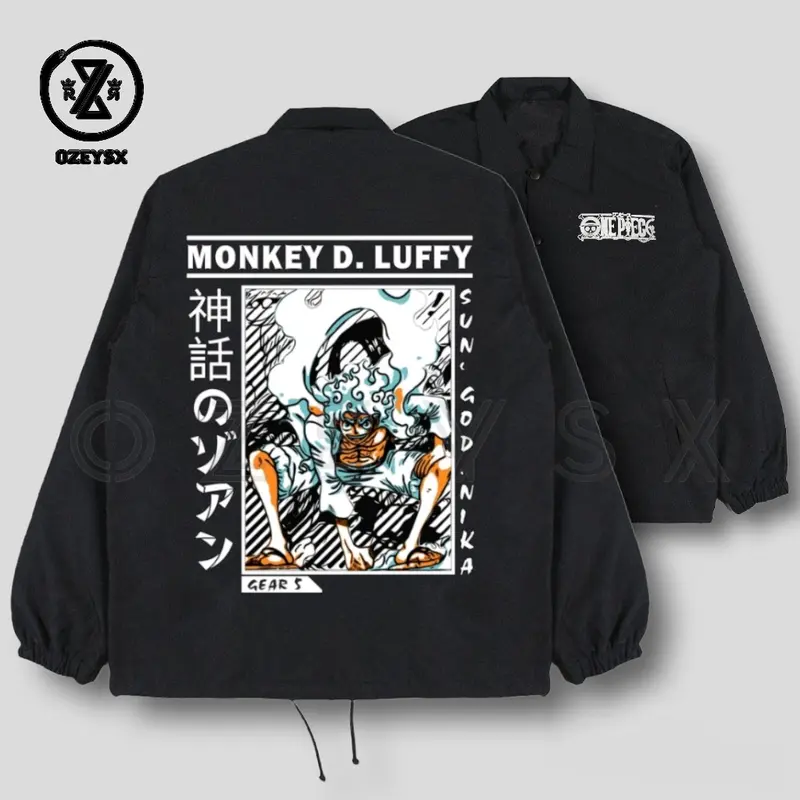 Jaket Coach Anime Eren Yeager Attack On Titan Dewasa Pria Wanita / Coach Jacket anime Attack On Titan Unisex Waterproof / Jaket Parasut anime kekinian model Eren Yeager / Jaket Windbreaker anime Attack On Titan Premium 2