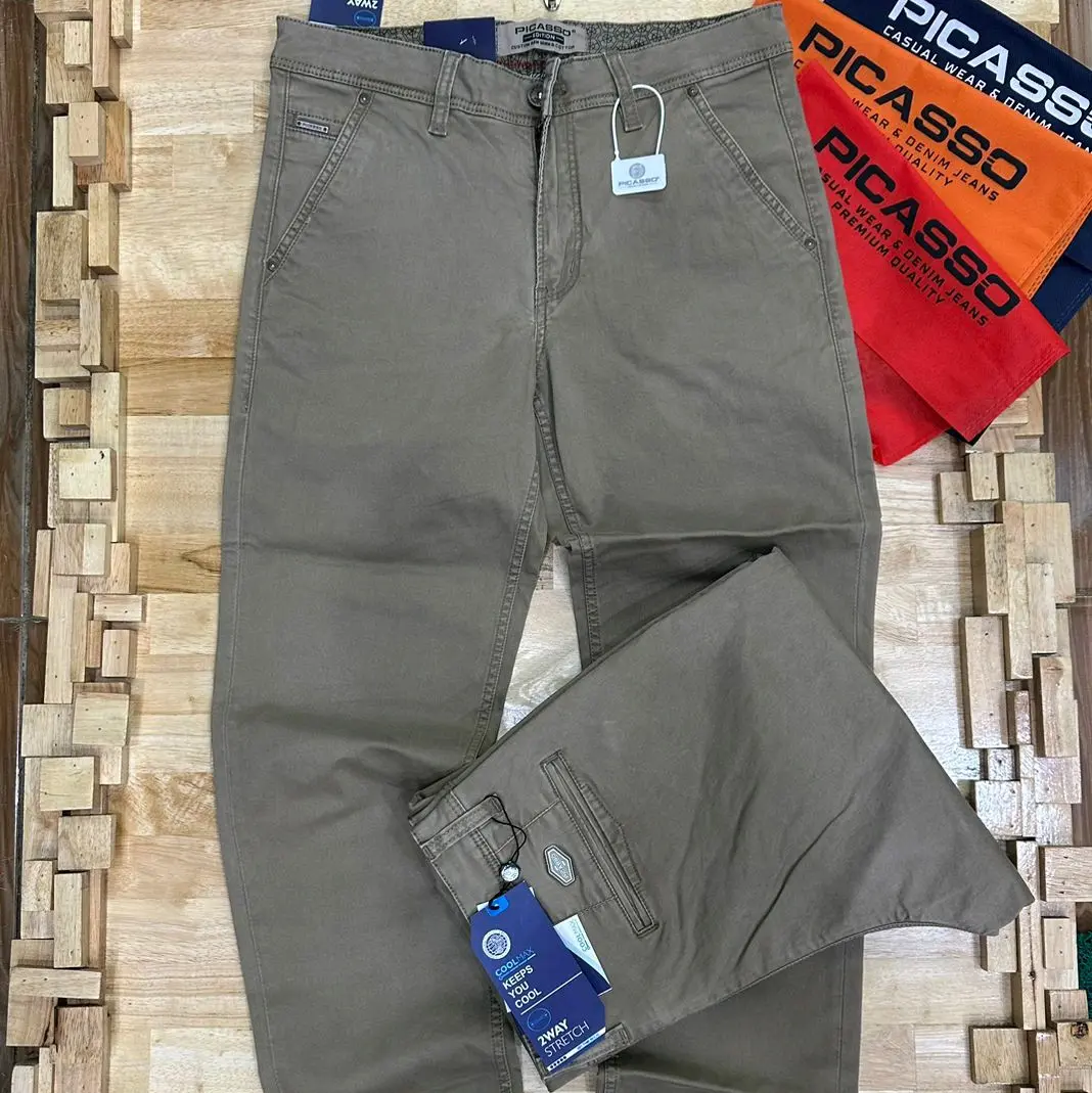 PICCASO-CELANANA PANJANG CHINOS PICASSO ORIGINAL strech Katun Slimfit Pria Distro Stretch Fit Nyaman Skinny Hitam