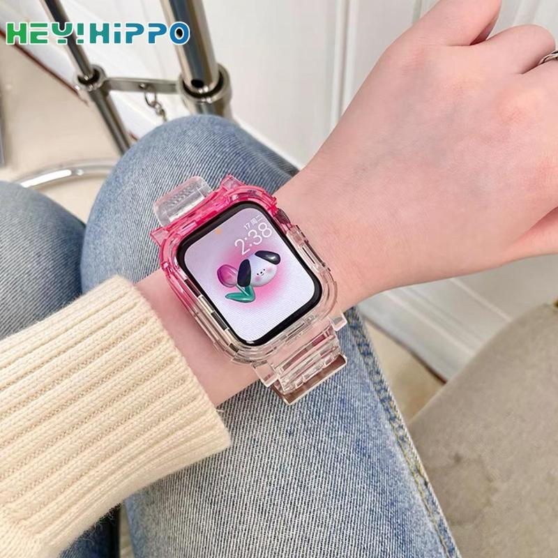 Product Introduction of Dây đeo trong suốt hai màu, thích hợp cho apple watch 8/7/6/5/4/3/ SE / 2 / 1, dây đeo sông băng, thích hợp cho iwatch 45/44/42/ 41 / 40 / 38mm 5