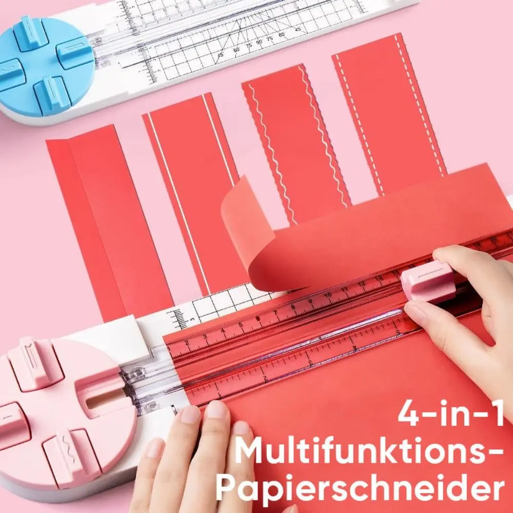 New 4-In-1 Paper Cutting Machine Manual Press-Type Trimmer 360-degree Rotary Cutting Tool Paper
