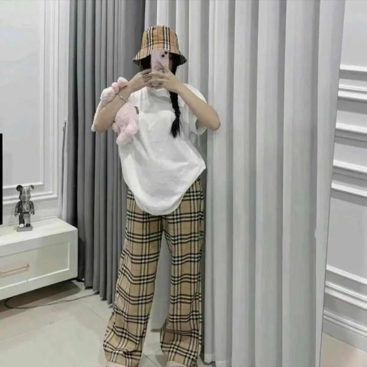 [LOAI 1] Quần kẻ  sọc dáng suông  HOTTREND Nữ Women Sen Voi