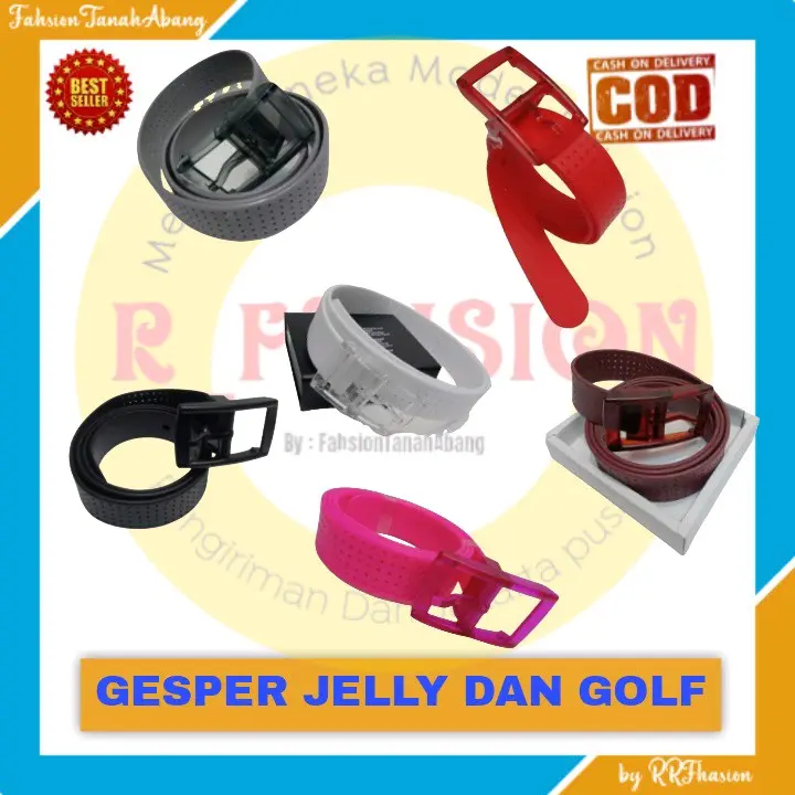 Ikat Pinggang Jelly Silikon Permen Candy Wangi Import Anti X Ray Sabuk Golf Gesper Belt