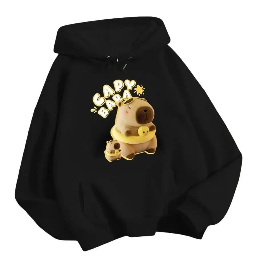 Áo Hoodie Capy Bara Đeo Phao Vịt Cho Bé Gái - Vải Nỉ Cotton Ấm Áp