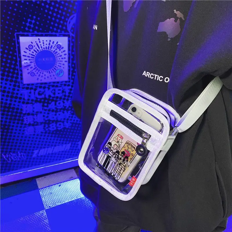 Túi Messenger Thương Hiệu Thời Trang, Dành Cho Nam Và Bé Trai, Chất Liệu Thạch PVC, Trong Suốt, Phong Cách Ins, Thời Trang, Phong Cách Hàn Quốc, Thích Hợp Cho Học Sinh, Túi Đeo Vai Mini Nhỏ, Túi Đeo Vai Bag Đeo Chéo 1
