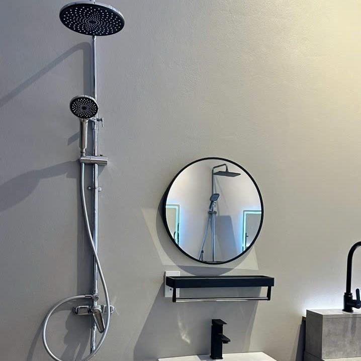 Sen cây tắm đứng Inox 304 bát sen tròn mạ Crom sáng bóng, thiết kế tinh tế