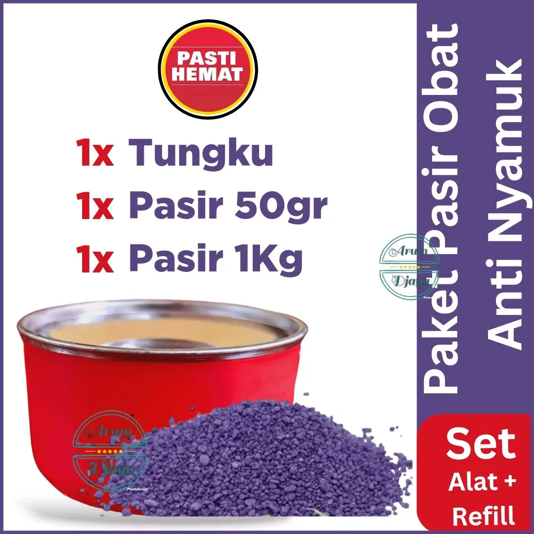 Paket Tungku Pasir Anti Nyamuk anti Mosquito 1x Tungku 1x 50G Pasir 1x 1KG Pasir