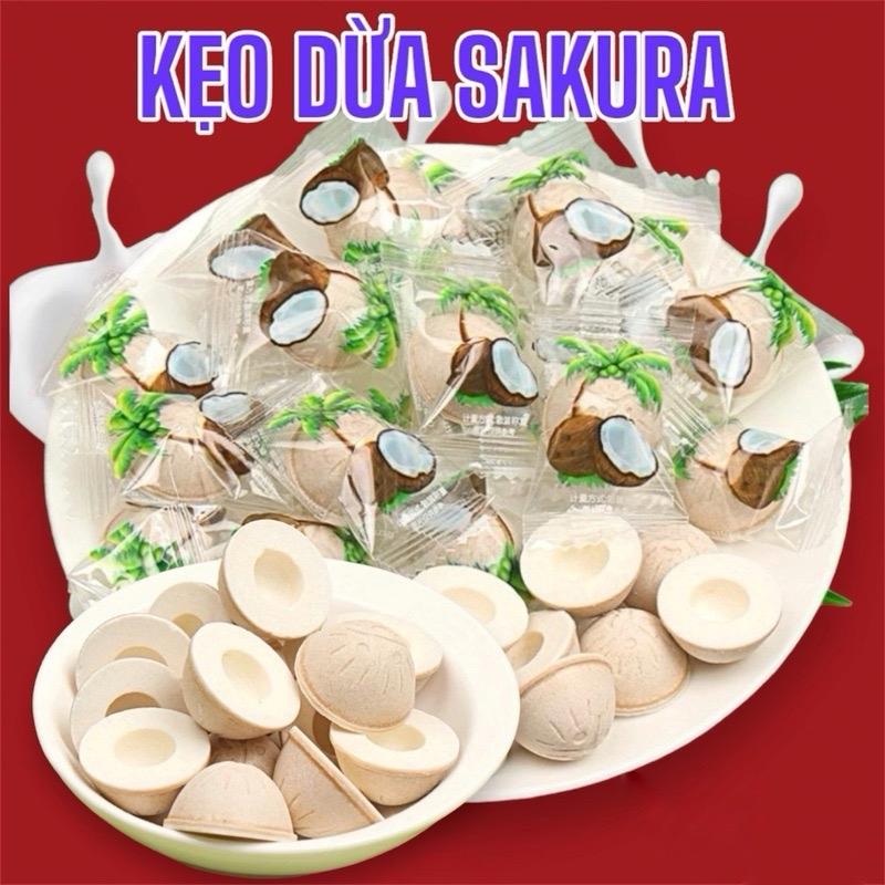 500g Kẹo dừa SAKURA Giá Sỉ giòn béo siêu ngon Ăn Vặt Snack Cand Food