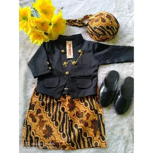 beskap tedak sinten usia 6-12 bln warna hitam