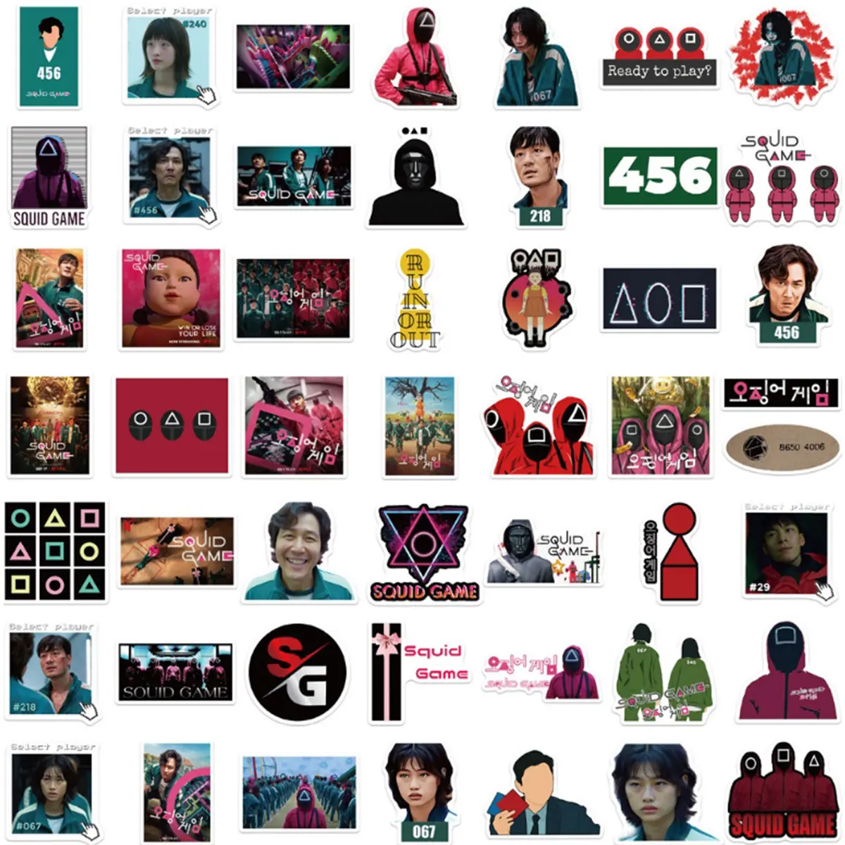 50Pcs Stickers Korean Drama Decals Waterproof PVC Stickers for Laptops Water Bottle Suitcases Skateboards Refrigerators Guitars Cars Motorcycles Bicycles Travel Case v91Ol