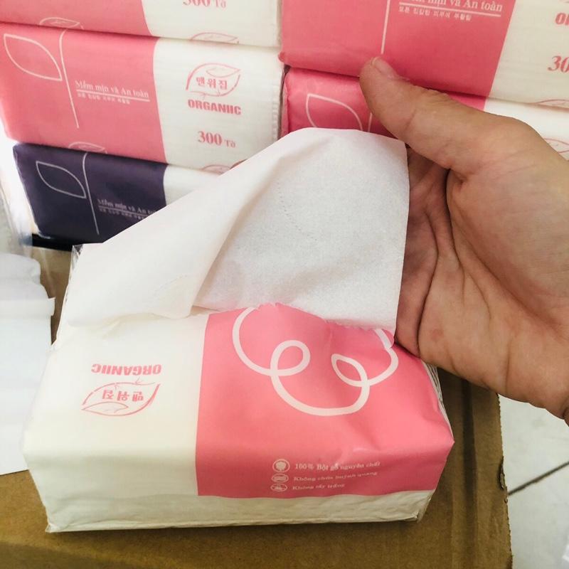 Giấy ăn oganiic hàng chuẩn lụa 119k 30 gói kèm 1 bịch khăn ướt doremon 4