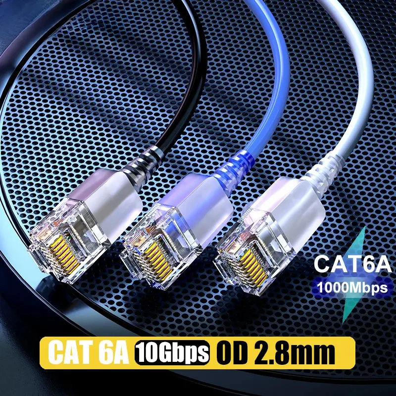 Cat6A Ethernet Cable Cat6 Lan UTP Network Patch Cable For PS PC Internet Modem Router Gigabit Cat 6 Cable Ethernet