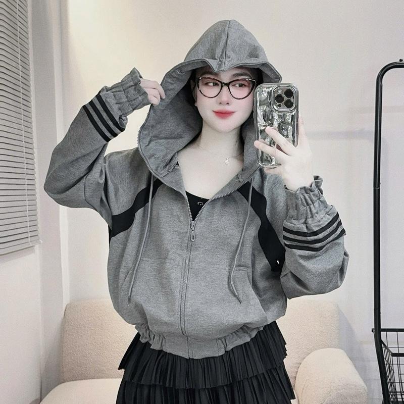 [Form Rộng 45-65kg] Áo Khoác Nữ Vải PC Cao Cấp Hàng Loại 1, dày dặn, chống nắng tốt, túi 4 Túi. Jean, Cotton, Top, Jacket, Kem, Women