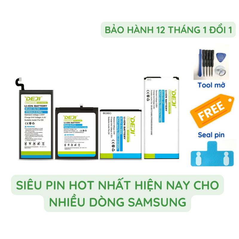  Siêu pin Samsung Deji cho Samsung J2 J3 J5 J7 J800 A5 A7 A20 A30 A50 A70 A71 S6 S7 S8 S9 S10 Edge S20 S21 Plus Note 2 3 4 8 9 10 20 Ultra Plus Phụ Kiện Phone 