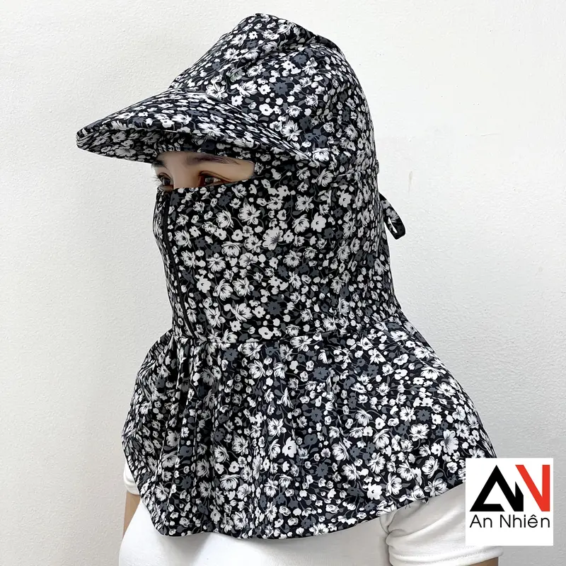 nón chống nắng khóa kéo giữa chất thun lạnh 4 chiều ATI 6