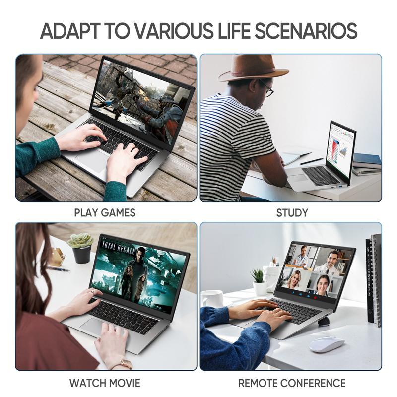 【Pengiriman Lokal】 Baru laptop Murah 15.6''inc 8GB +256GB SSD Laptop Gaming Generasi ke-11 Intel N4020 Layar HD WIN10/11 Tipis Dan Ringan Profesional Empat inti dan delapan utas Desain Grafis masa pakai baterai tinggi/Pengeditan 6