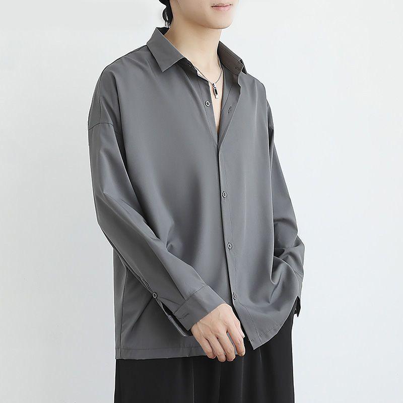 Product Introduction of Áo Sơ Mi Đen Dáng Rộng, Keu GEI, Dành Cho Nam Giới, Tay Áo Dài, Thích Hợp Cho Mùa Hè, Cao Cấp, Phong Cách Ruan Đẹp Trai, Thường Ngày, Áo Sơ Mi Trắng, Hợp Xu hướng, Thích Hợp Cho Bé Trai 9