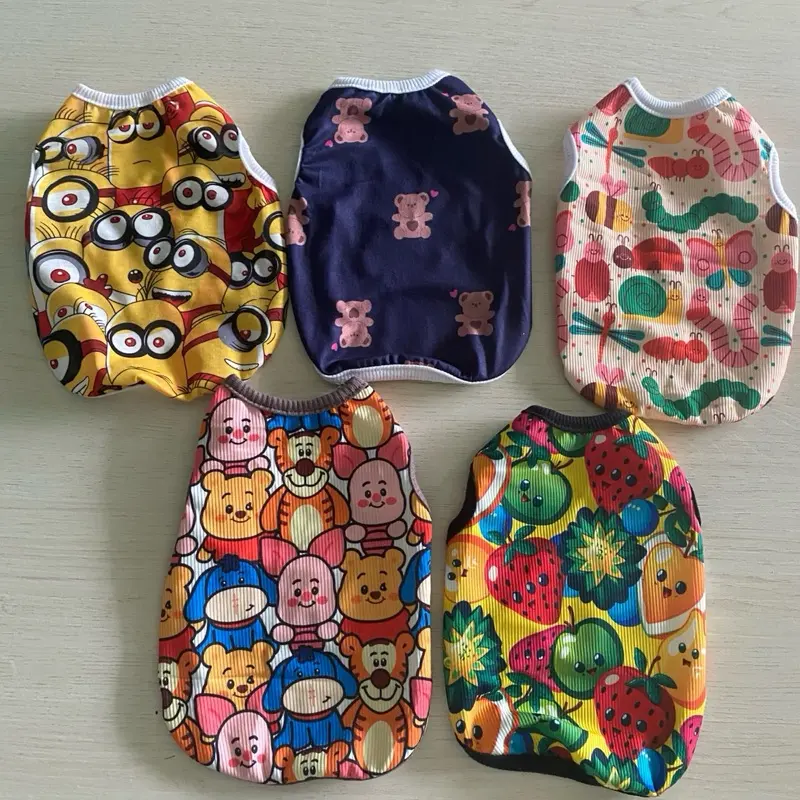 Áo ba lỗ cho chó mèo vải dãn THUN TĂM